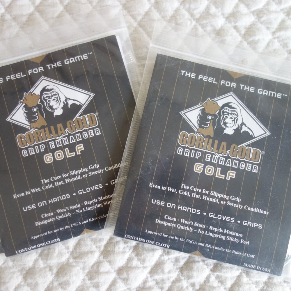 Two GORILLA GOLD Grip Enhancers – Golf